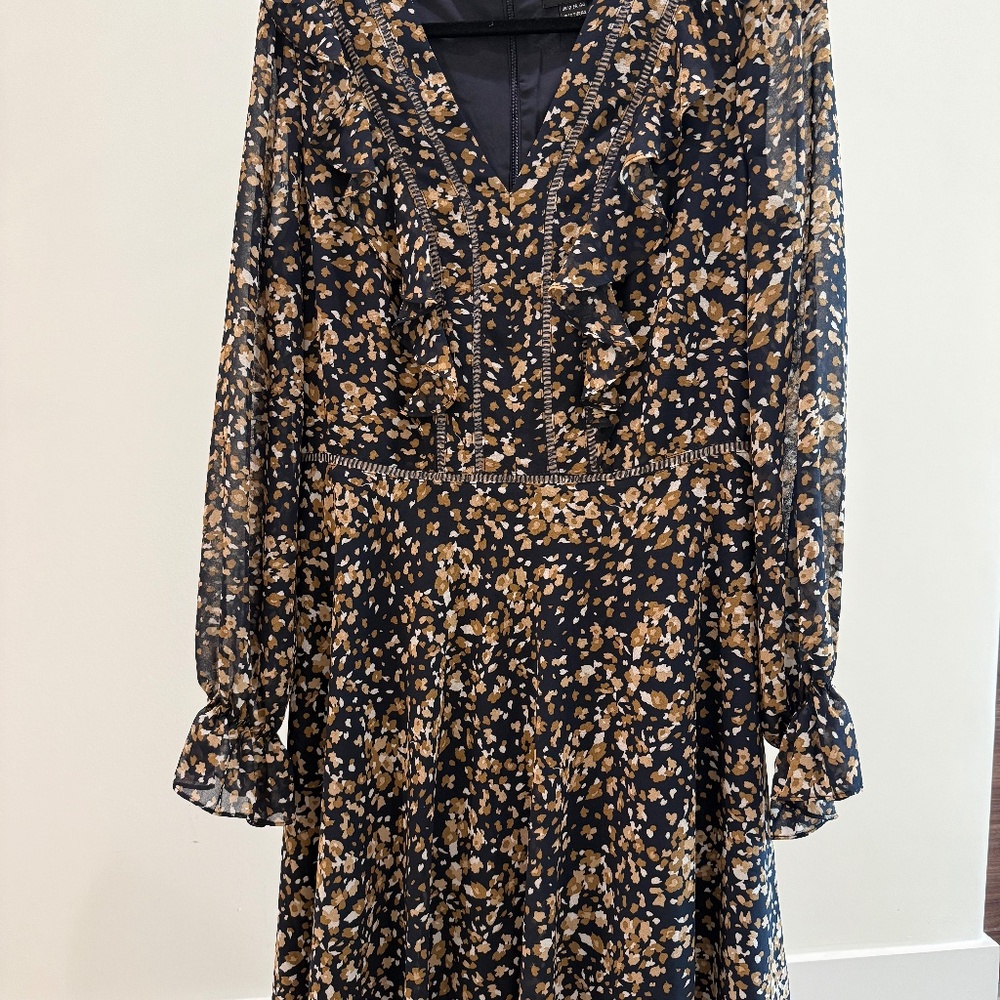 Business dress with ruffles